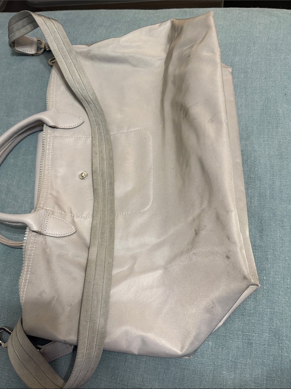 Gray Women's Shoulder Bag with Removable Strap Longchamp authentic crossbody - Picture 11 of 15